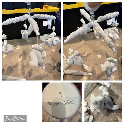The peanut shell Elephant crib mobile