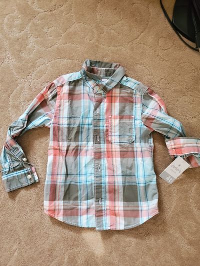 New Carters plaid shirt  4T