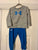 Under Armour 18M, Long sleeve and pants set, blue and grey 18 Months