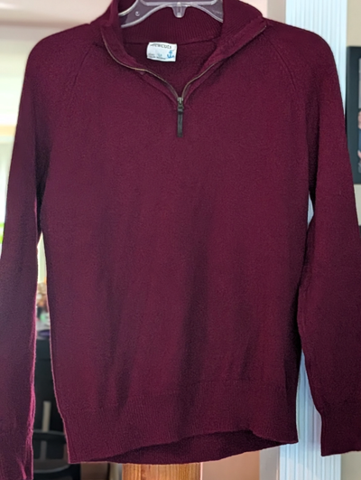 Crewcuts Quarter zip sweater, elastic waist and wrists 14-16