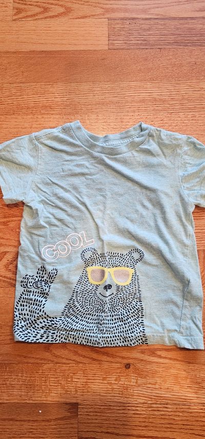 Little Me like new Mint color cool bear graphic tshirt 3T