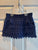 Jessica Simpson Navy blue skort w/ fringe- tag says size S but these are kid size 10-12