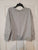Solution- size small Gray sweatshirt with multicolored pearls on sleeve Women's - S