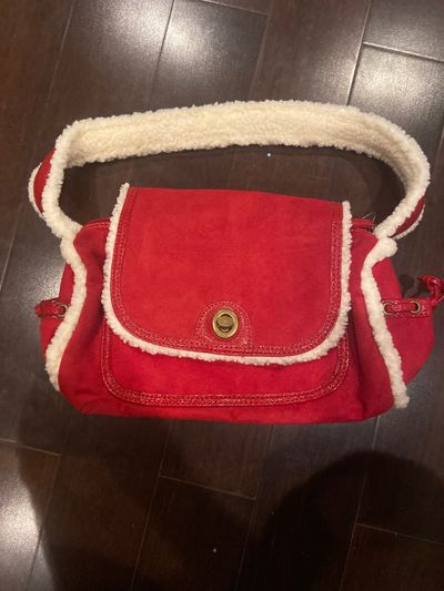 Bath & Body works Red and white fur lined