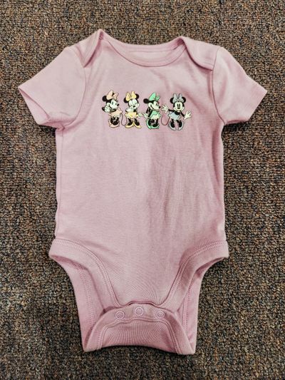 Disney Jumping Beans Minnie bodysuit, purple 0-3 Months