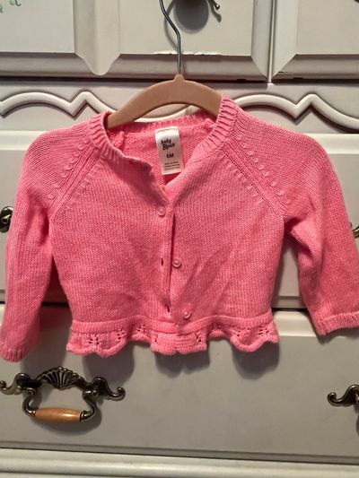 Baby bgosh cardigan size 6m Like new bright pink cardigan. Size 6m. SFPF home 6 Months