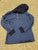 Carters Boys blue long sleeve striped shirt with hoodie 7-8