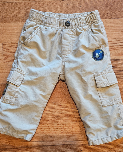 Gymboree this Khaki double layers pants in good condition w/ some stains 6-12 Months