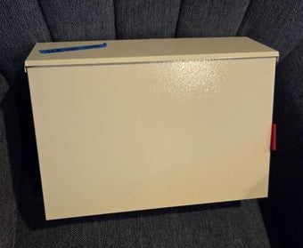 White Metal Mailbox