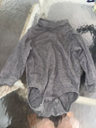 Carter's grey long sleeve turtleneck onesie 18 Months