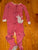 Carters Pink polka dot bunny footie zip up pajama 4T