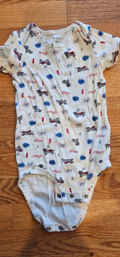 Carter's Like new super hero dog graphic bodysuit 18 Months