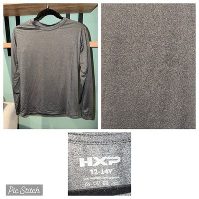 12 14 HXP Gray long sleeve breathable shirt 14-16