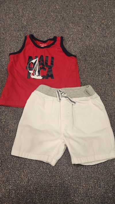 Nautica Sleeveless shirt and shorts 6-9 Months