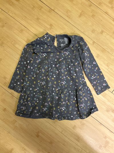 Little Co Grey Floral Dress 18-24 Months