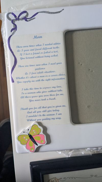 Handmade Original poem written for Mom from adult child. Great day gift!