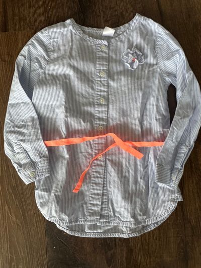 Carters PinStripe Flower Tie Top  4T