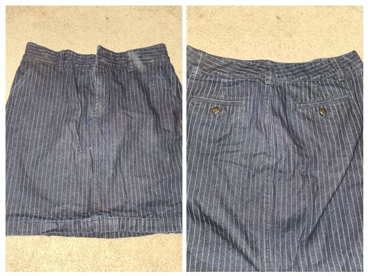CHAPS Denim striped skirt Women's 12