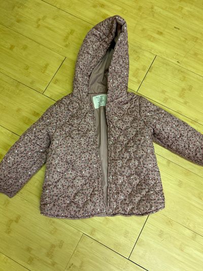 Zara Pink Floral Puffer 18-24 Months