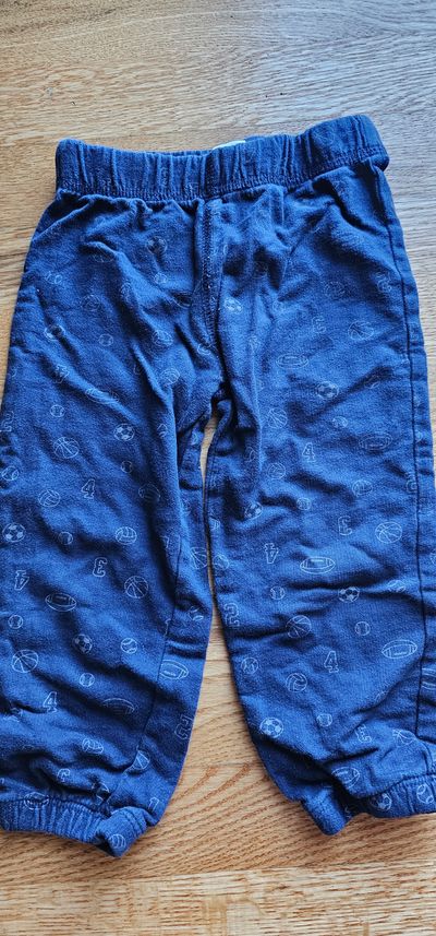 Carter's Boys' sweatpants with basketball, football, and baseball prints. 24 Months