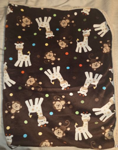 Baby fleece and sherpa blanket Folded in picture