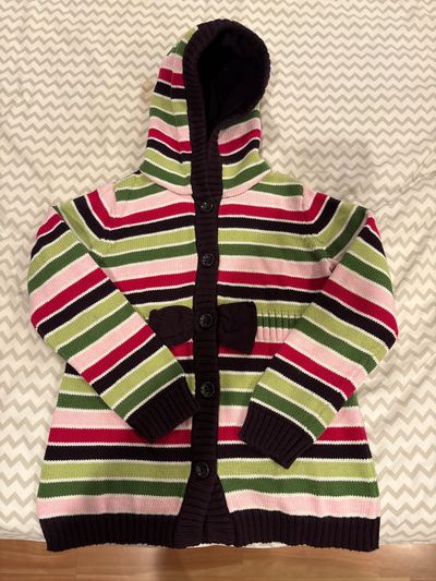Gymboree Size 5/6 brown striped sweater 5T/5