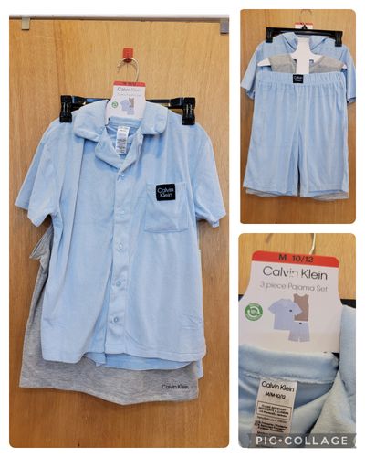 Calvin Klein NWT 3pcs short pajama set 10-12