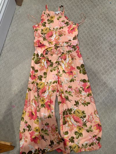 GB Girls Floral Dressy Romper Size 8 7-8
