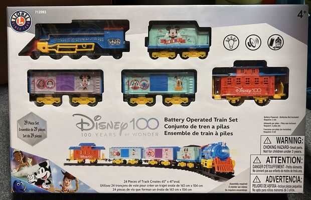 Brand New Never Open- Lionel x Disney NEW Disney 100 Years of Wonder Battery Operated Train Set