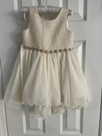 Couture princess White and gold dress 4T