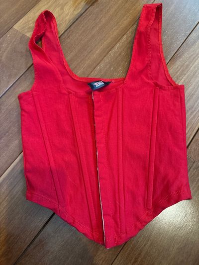 Jnk red corset top  Junior S - 1