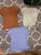 Various - a new day #7 Lot of 3 t shirts ginger brown purple and gray w white tie front Women's - XS