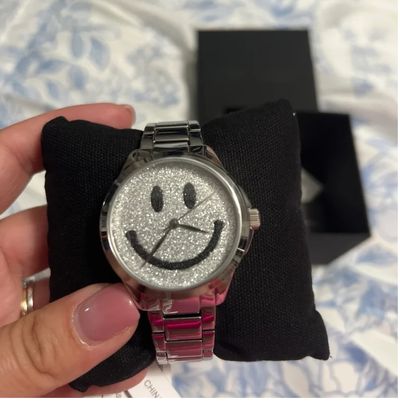 NEW Steve Madden NEW Steve Madden silver glitter smiley face watch