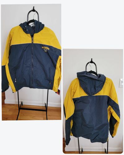 Coat Bar Harbor Maine NWT Fleece Lining Raincoat Windproof Men's - L