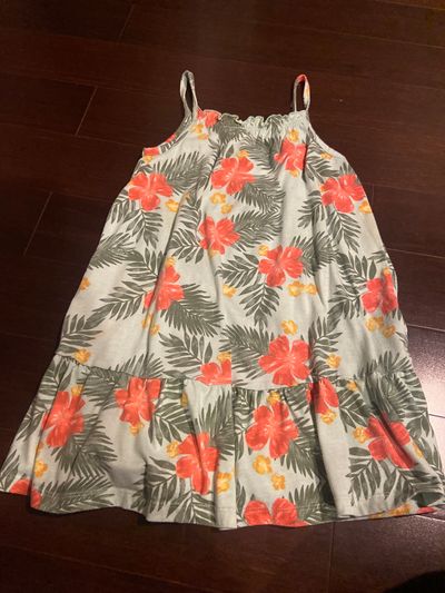 Okie Dokie 5T Girls tropical print sleeveless dress 5T