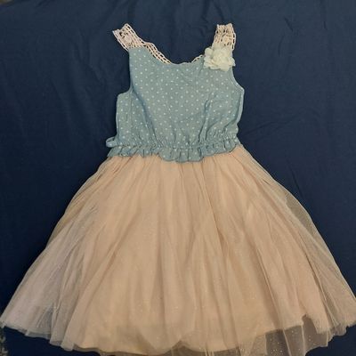 Girls rule Sparkle overlay w polka dot bodice 6T/6