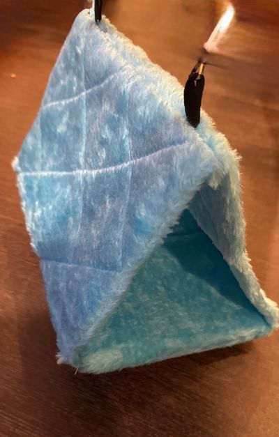 brand new in plastic bird hammock Comfy and cozy blue bed hanging looks like a tent for birds
