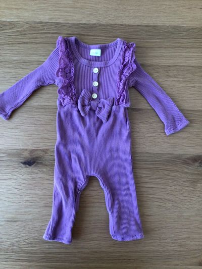 Purple snap up jumper No brand, maybe Amazon ? 0-3 Months