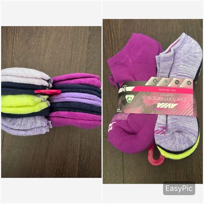 Brand new 10 pack of Avia performance cushion sock No-show assorted colors for shoe size 4 to 9 retail $18 Women's - M