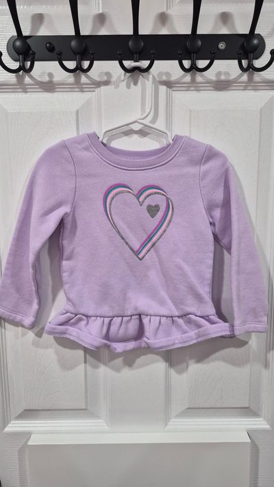 jumping beans purple softest fleece sweater 24 Months
