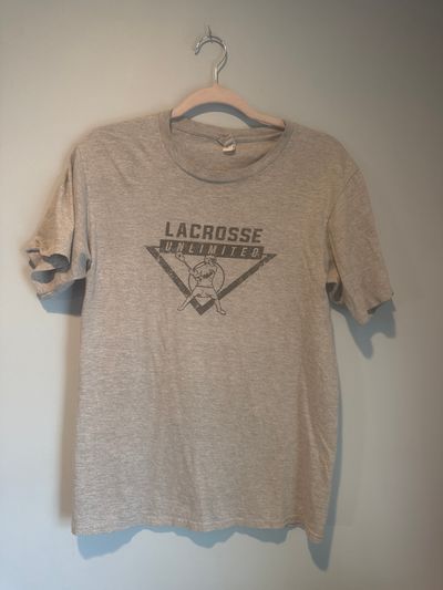 Lacrosse unlimited S/S light gray w/ black print lacrosse Unlimited Men's - S