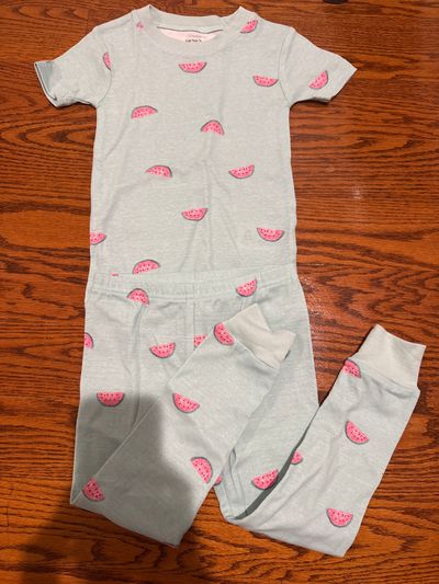 Carters Never worn 2 piece watermelon pjs 3T