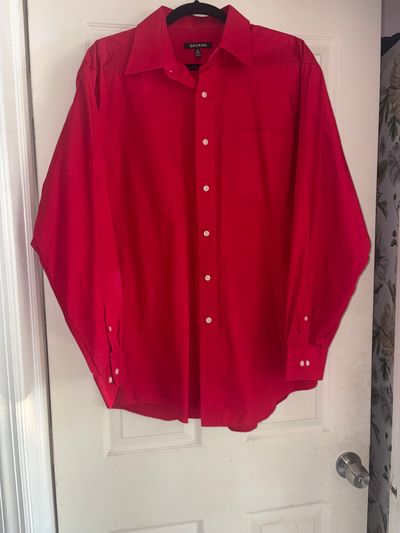 George long sleeve dress shirt Red 16-16.5    34-35 sleeve Men's - L