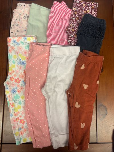 9 pairs of little girls leggings 9 pairs of little girls leggings 9 Months