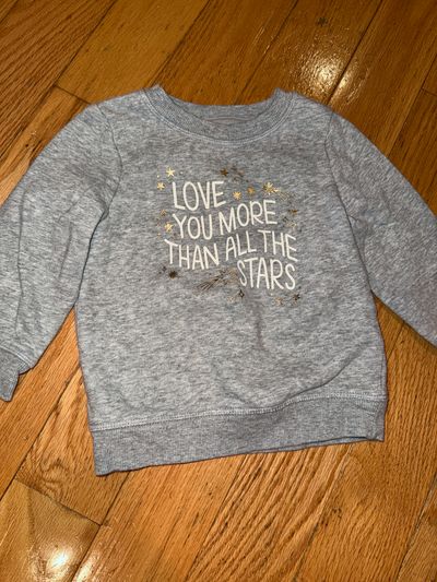 Cat & Jack Grey long sleeve love you more than the stars crewneck 18 Months