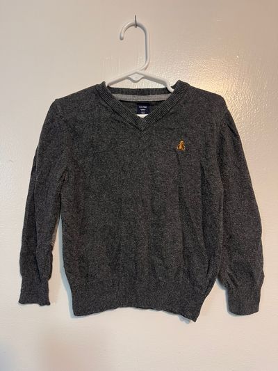 Baby Gap Dark Grey Sweater w Tiny Bear Logo 3T