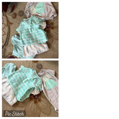 Gerber Set of 4 short sleeve onesies 3-6 Months
