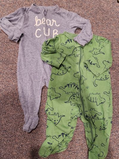 Old Navy and Carter's Footed pajamas 0-3 Months