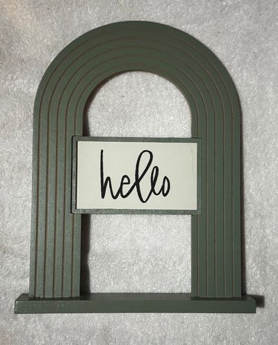 Brand New Home decor. Wood hello green rainbow Brand New Home decor. Wood hello green rainbow 11 inches