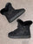 J Mark WORN ONCE. Black suede like with faux fur. 7 (Adult)